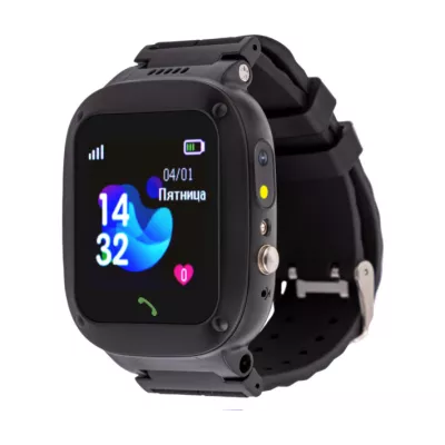 Дитячий смарт-годинник AmiGo GO004 SP Camera+LED Black