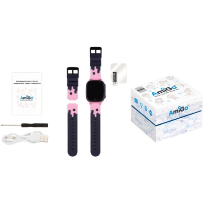 Дитячий смарт-годинник AmiGo GO008 MILKY GPS WIFI Pink