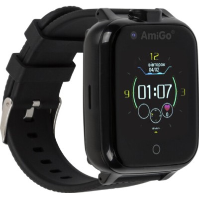 Дитячий смарт-годинник с видеозвонком AmiGo GO006 GPS 4G WIFI Black