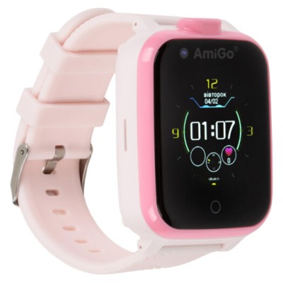 Дитячий смарт-годинник с видеозвонком AmiGo GO006 GPS 4G WIFI Pink
