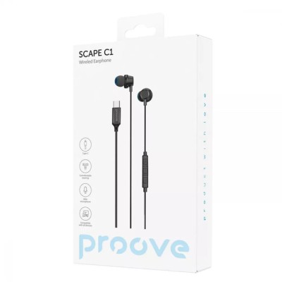 Дротові навушники Proove Scape C1 Type-C (WESC10000201) Black Дротові навушники Proove Scape C1 Type-C (WESC10000201) Black