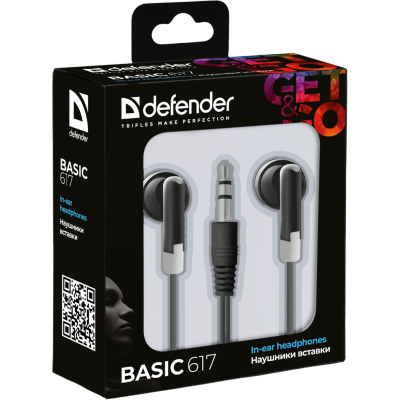 навушники DEFENDER #1 Basic-617 чорний навушники DEFENDER #1 Basic-617 чорний