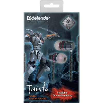 Навушники DEFENDER (64451)Tanto чорний + сірий