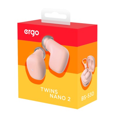 Навушники ERGO BS-530 Twins Nano 2 Рожевий Навушники ERGO BS-530 Twins Nano 2 Рожевий