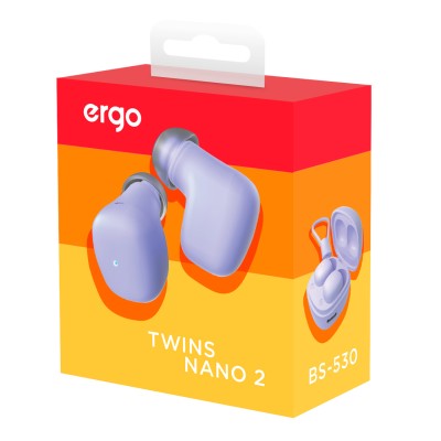Навушники ERGO BS-530 Twins Nano 2 Фіолетовий Навушники ERGO BS-530 Twins Nano 2 Фіолетовий