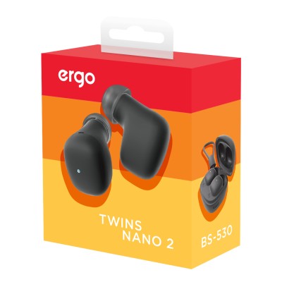 Навушники ERGO BS-530 Twins Nano 2 Чорний Навушники ERGO BS-530 Twins Nano 2 Чорний