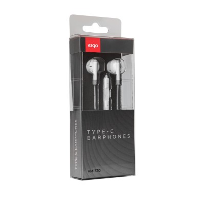 Навушники ERGO VM-730 Type-C Earphones Білий Навушники ERGO VM-730 Type-C Earphones Білий
