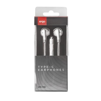 Навушники ERGO VM-730 Type-C Earphones Білий Навушники ERGO VM-730 Type-C Earphones Білий