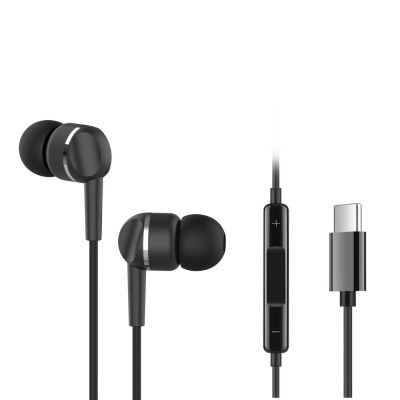 Навушники ERGO VM-735 Type-C Earphones Чорний Навушники ERGO VM-735 Type-C Earphones Чорний