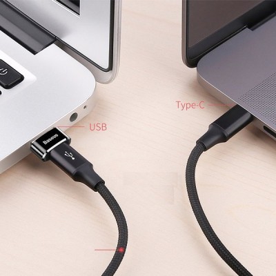 Перехідник Baseus Type-C To USB (Black) (CAAOTG-01)