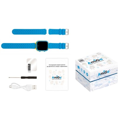 Смарт-годинник Для дітей AmiGo GO009 BlueYel.(Синьо-жовтий)
