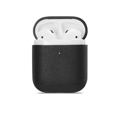 Чохол для навушників Leather AirPods Case Black