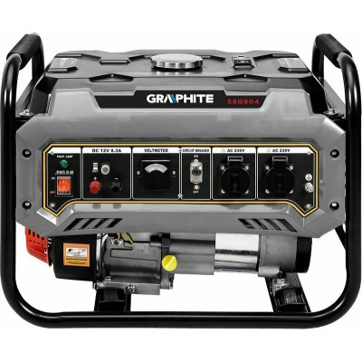Генератор бензиновий GRAPHITE 230В (1 фаза), 2/2.2кВт, ручний старт, AVR, 40кг