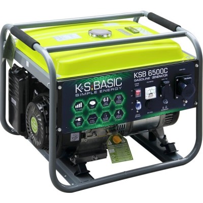 Генератор бензиновий Konner&Sohnen Basic KSB 6500C, 230В, 5.5кВт, ручний запуск, 66.6кг Генератор бензиновий Konner&Sohnen Basic KSB 6500C, 230В, 5.5кВт, ручний запуск, 66.6кг