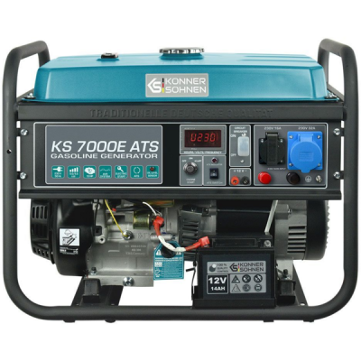 Генератор бензиновий Konner&Sohnen KS 7000E ATS, 230В, 5.5кВт, АВР(ATS), електростартер, 76.8кг Генератор бензиновий Konner&Sohnen KS 7000E ATS, 230В, 5.5кВт, АВР(ATS), електростартер, 76.8кг