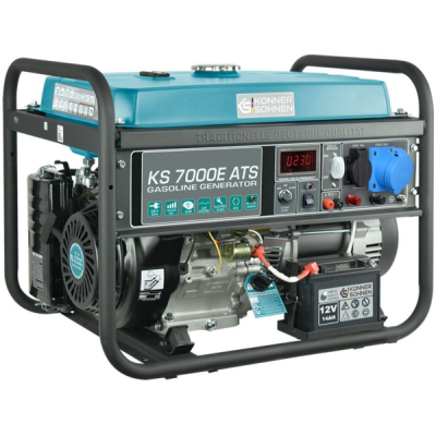 Генератор бензиновий Konner&Sohnen KS 7000E ATS, 230В, 5.5кВт, АВР(ATS), електростартер, 76.8кг Генератор бензиновий Konner&Sohnen KS 7000E ATS, 230В, 5.5кВт, АВР(ATS), електростартер, 76.8кг
