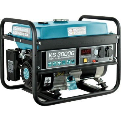 Генератор газобензиновий Konner&Sohnen KS 3000G, 230В, 3.0кВт, ручний запуск, 45.4кг Генератор газобензиновий Konner&Sohnen KS 3000G, 230В, 3.0кВт, ручний запуск, 45.4кг