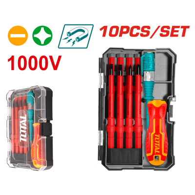 Набір TOTAL THTIS5106 викруток електрика Sl, Ph, 10шт. Набір TOTAL THTIS5106 викруток електрика Sl, Ph, 10шт.