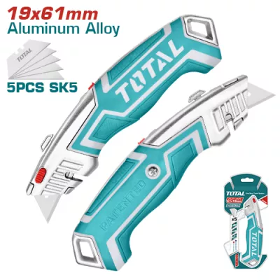 Ніж TOTAL THT5116118 висувне лезо 61x19мм, довжина 180мм.