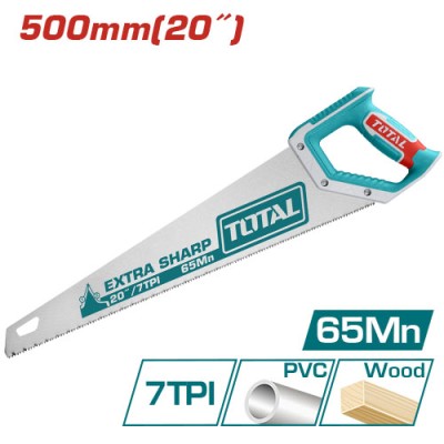 Ножівка TOTAL THT55206 7 зубів на дюйм, довжина 500мм. Ножівка TOTAL THT55206 7 зубів на дюйм, довжина 500мм.
