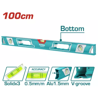 Рівень TOTAL TMT210086 1000 мм, 3 вічка