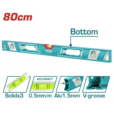 Рівень TOTAL TMT28086 800 мм, 3 вічка
