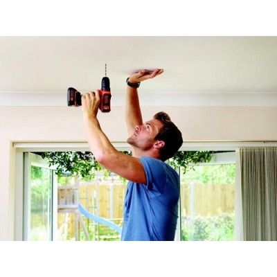 Шуруповерт BLACK&DECKER Дриль/гвинтоверт BDCDD12, 10.8V, 26Нм, Li-Ion