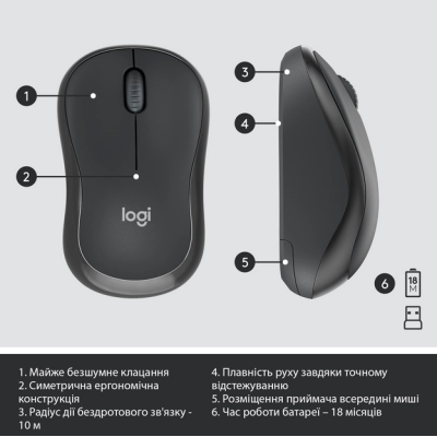IT/наб LOGITECH MK295 Silent Wireless Combo, US, Graphite (920-009800) IT/наб LOGITECH MK295 Silent Wireless Combo, US, Graphite (920-009800)