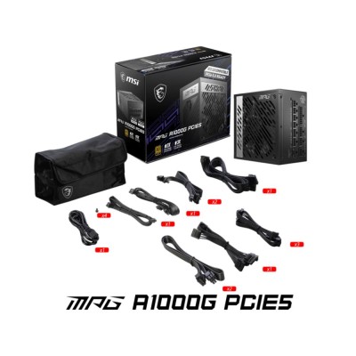 Блок живлення ATX 1000W MPG A1000G PCIE5 MSI Блок живлення ATX 1000W MPG A1000G PCIE5 MSI
