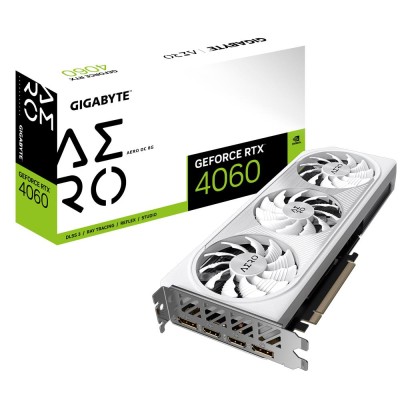 Відеокарта PCIE16 RTX4060 8GB GDDR6 GV-N4060AERO OC-8GD GIGABYTE