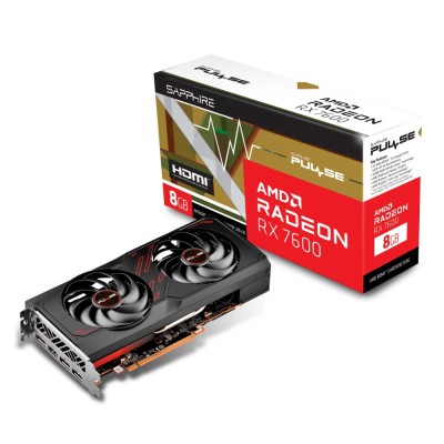 Відеокарта PCIE8 RX7600 8GB GDDR6 PULSE 11324-01-20G SAPPHIRE