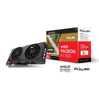 Відеокарта PCIE8 RX7600 8GB GDDR6 PULSE 11324-01-20G SAPPHIRE