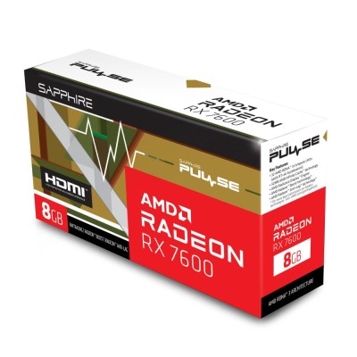 Відеокарта PCIE8 RX7600 8GB GDDR6 PULSE 11324-01-20G SAPPHIRE