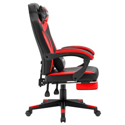 ігр. крісло DEFENDER (64344) Cruiser Чорний/Червоний, ПУ, підніжка