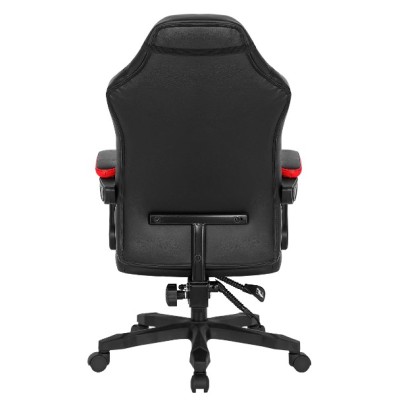 ігр. крісло DEFENDER (64344) Cruiser Чорний/Червоний, ПУ, підніжка