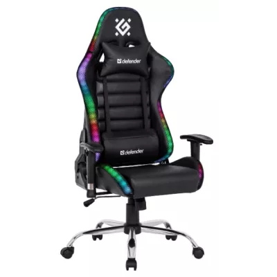 ігр. крісло DEFENDER (64355) Ultimate Чорний, Light, ПУ, 60мм