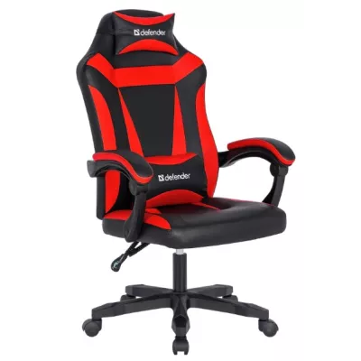 ігр. крісло DEFENDER Master Чорний/Червоний