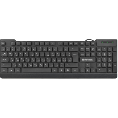 Клавіатура DEFENDER (45192) Element HB-190 USB UKR чорний, повнорозмірна