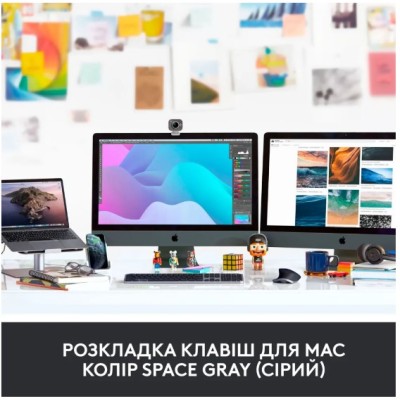 Клавіатура LOGITECH MX Keys for Mac Advanced - SPACE GREY (920-009558)
