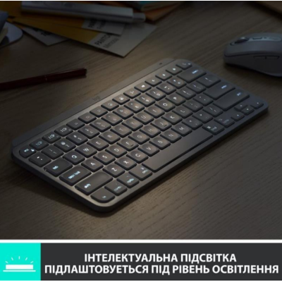 Клавіатура LOGITECH MX Keys Mini For Business-PALE GREY-US