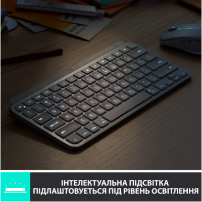 Клавіатура LOGITECH MX Keys Mini Minimalist Wireless, US, Pale Grey (920-010499)