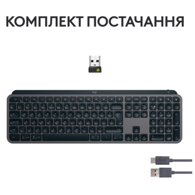 Клавіатура LOGITECH MX Keys S, Wireless, Ukr, Graphite (L920-011593) Клавіатура LOGITECH MX Keys S, Wireless, Ukr, Graphite (L920-011593)