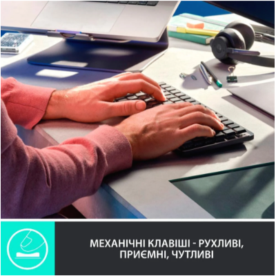 Клавіатура LOGITECH MX Mechanical Mini Minimalist Wireless GRAPHITE-US INT'L-2.4GHZ/BT - TAC