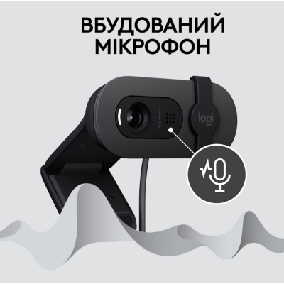 Комп.Камера LOGITECH BRIO 100 FHD GRAPHITE (960-001585) Комп.Камера LOGITECH BRIO 100 FHD GRAPHITE (960-001585)