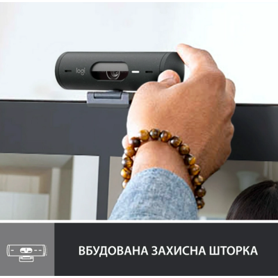 Комп.Камера LOGITECH Brio 500, Graphite, USB (960-001422)