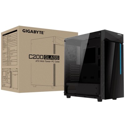 Корпус ATX W/O PSU GB-C200G BLACK GIGABYTE