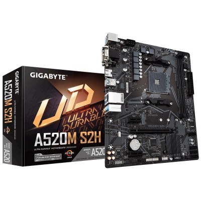 Материнська плата AMD A520 SAM4 MATX A520M S2H 1.2 GIGABYTE Материнська плата AMD A520 SAM4 MATX A520M S2H 1.2 GIGABYTE