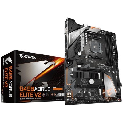 Материнська плата AMD B450 SAM4 ATX B450 AORUS ELITE V2 GIGABYTE