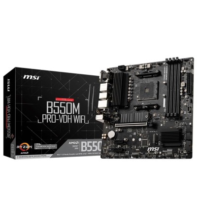 Материнська плата AMD B550 SAM4 MATX B550M PRO-VDH WIFI MSI Материнська плата AMD B550 SAM4 MATX B550M PRO-VDH WIFI MSI