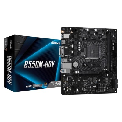 Материнська плата AMD B550 SAM4 MATX B550M-HDV ASROCK